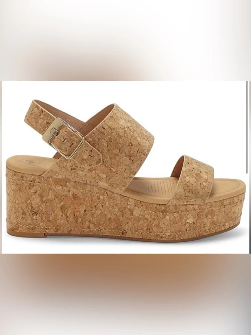 Corso Como Cork Platform Wedge Sandals Size 8 New